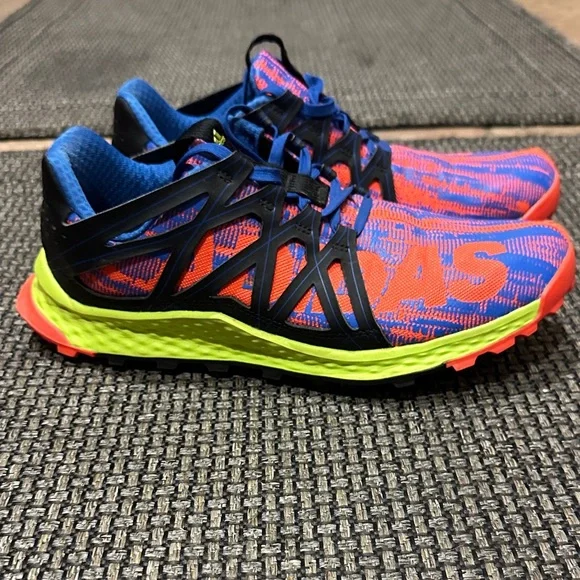 Adidas Blue and Orange Athletic Sneakers - Picture 4 of 10